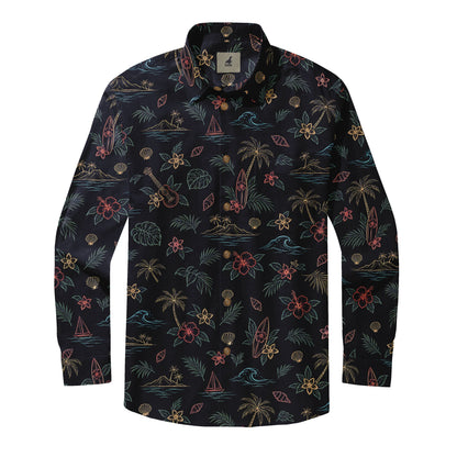 Midnight Island Sketch Long Sleeve Shirt
