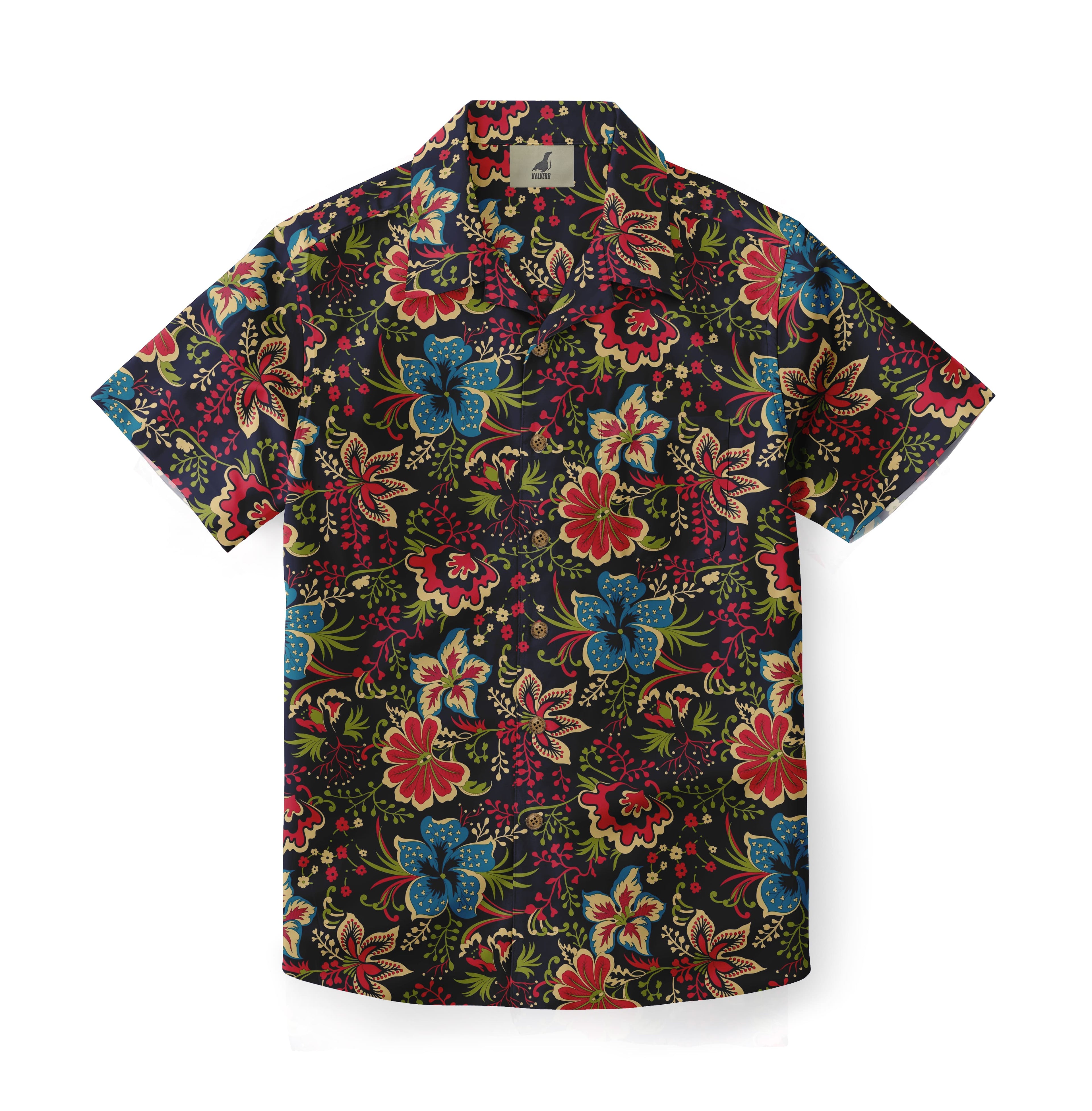 Midnight Blossom Hawaiian Shirt