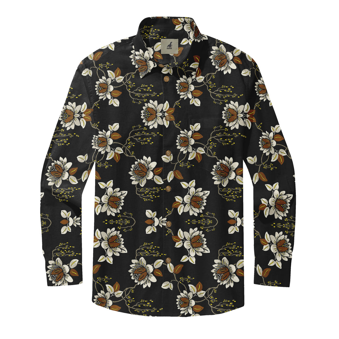 Midnight Petal Drift Long Sleeve Shirts