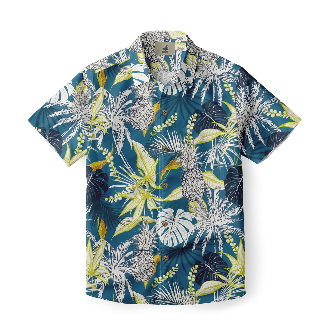 Blue Tropical Pineapple Hawaiian Shirt