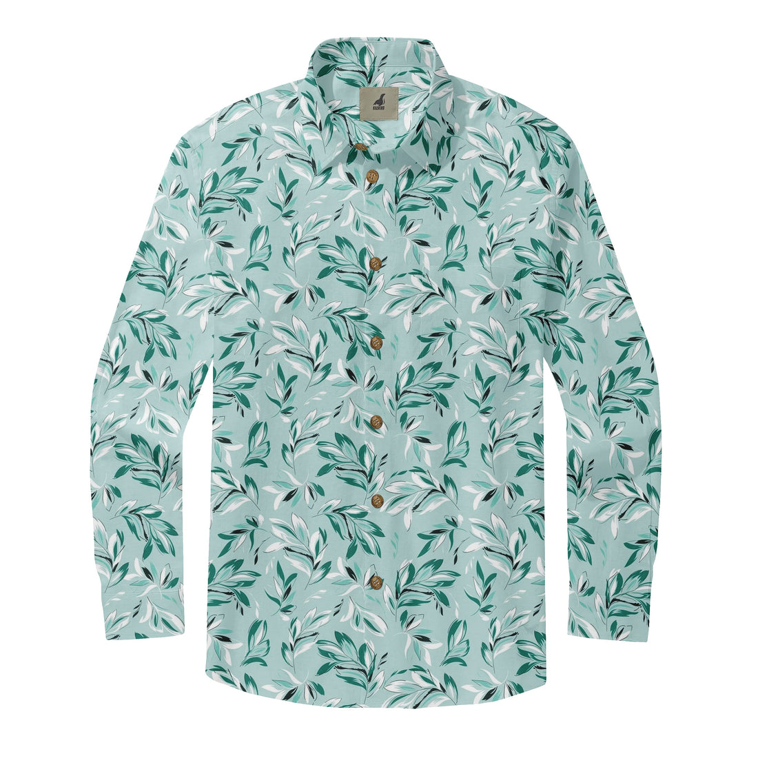 Mint Breeze Tropical Long Sleeve Shirts