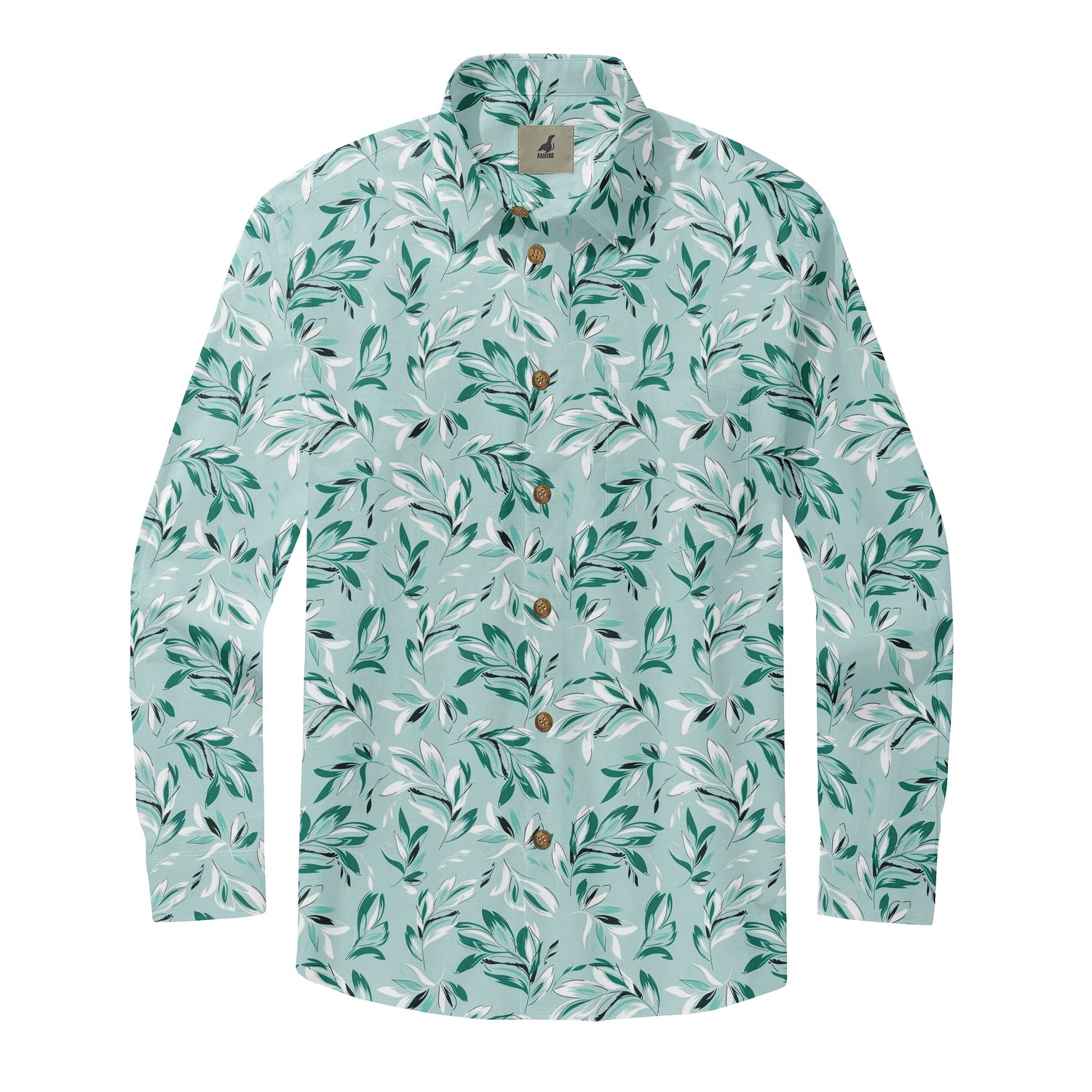 Mint Breeze Tropical Long Sleeve Shirts