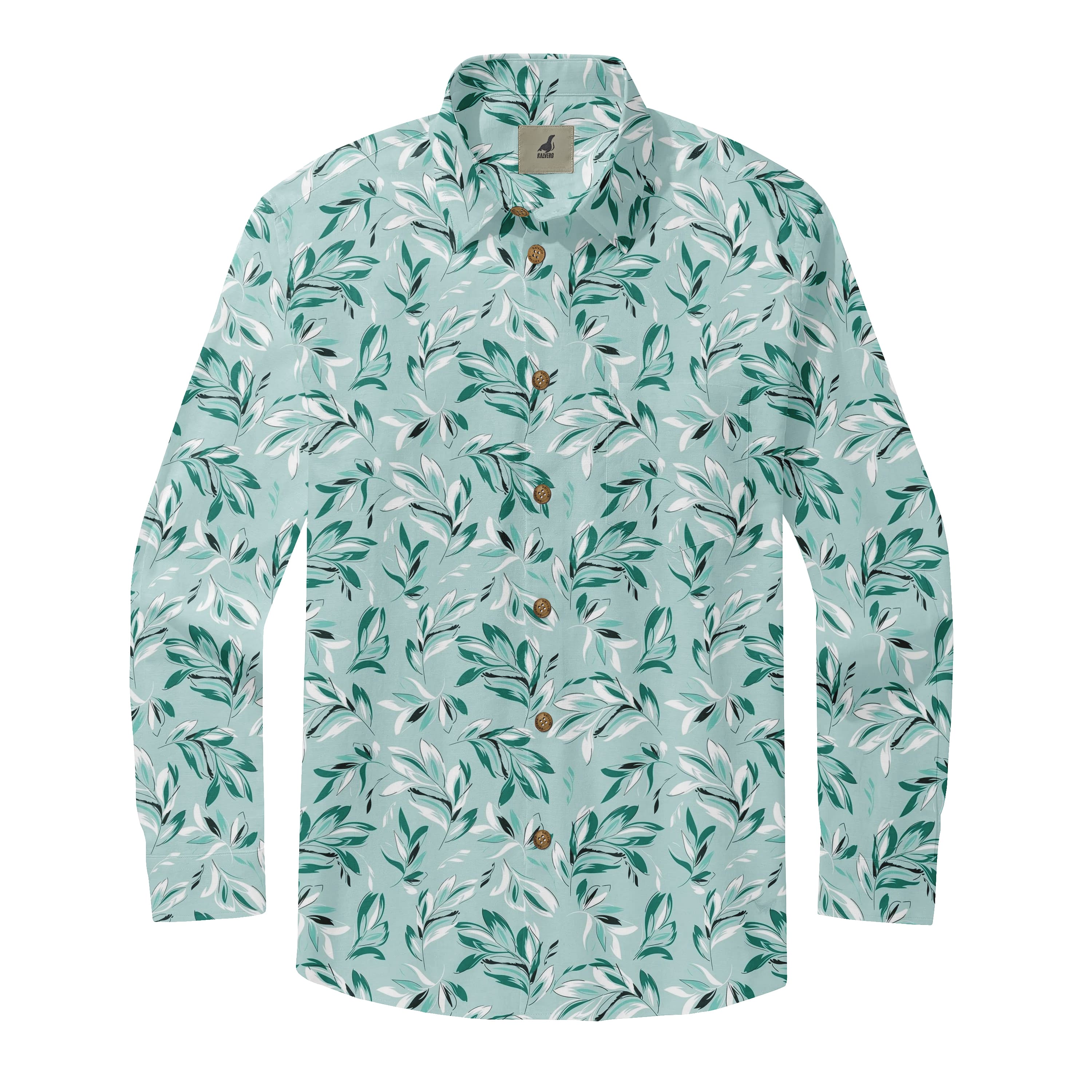 Mint Breeze Tropical Long Sleeve Shirts