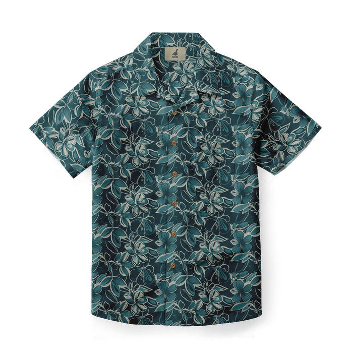 Ocean Twilight Floral Hawaiian Shirt