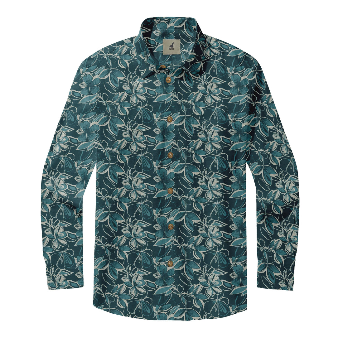 Ocean Twilight Floral Long Sleeve Shirts