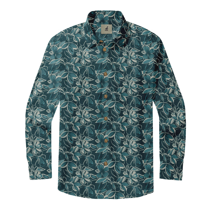 Ocean Twilight Floral Long Sleeve Shirts