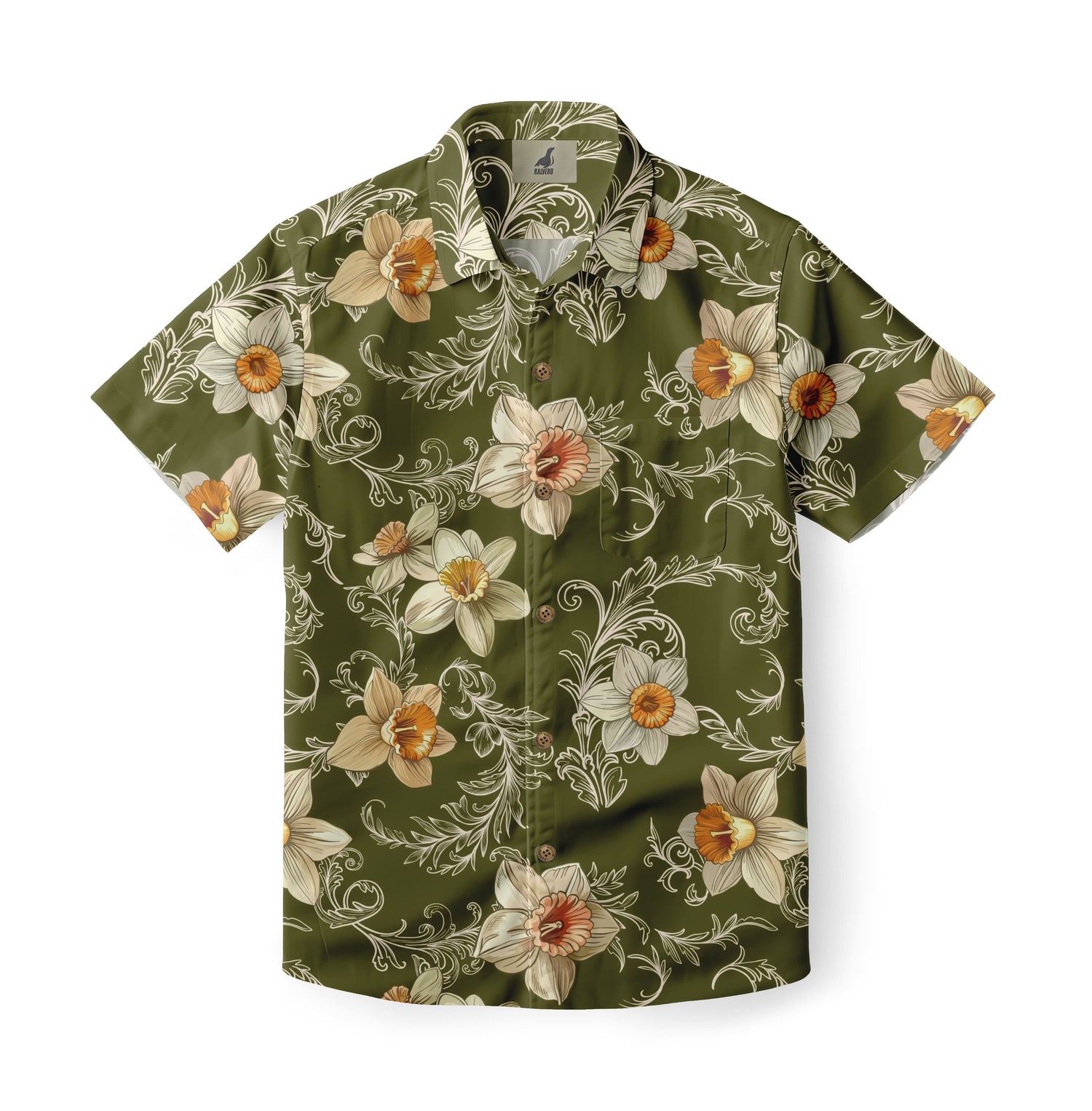 Olive Bloom Reverie Hawaiian Shirt