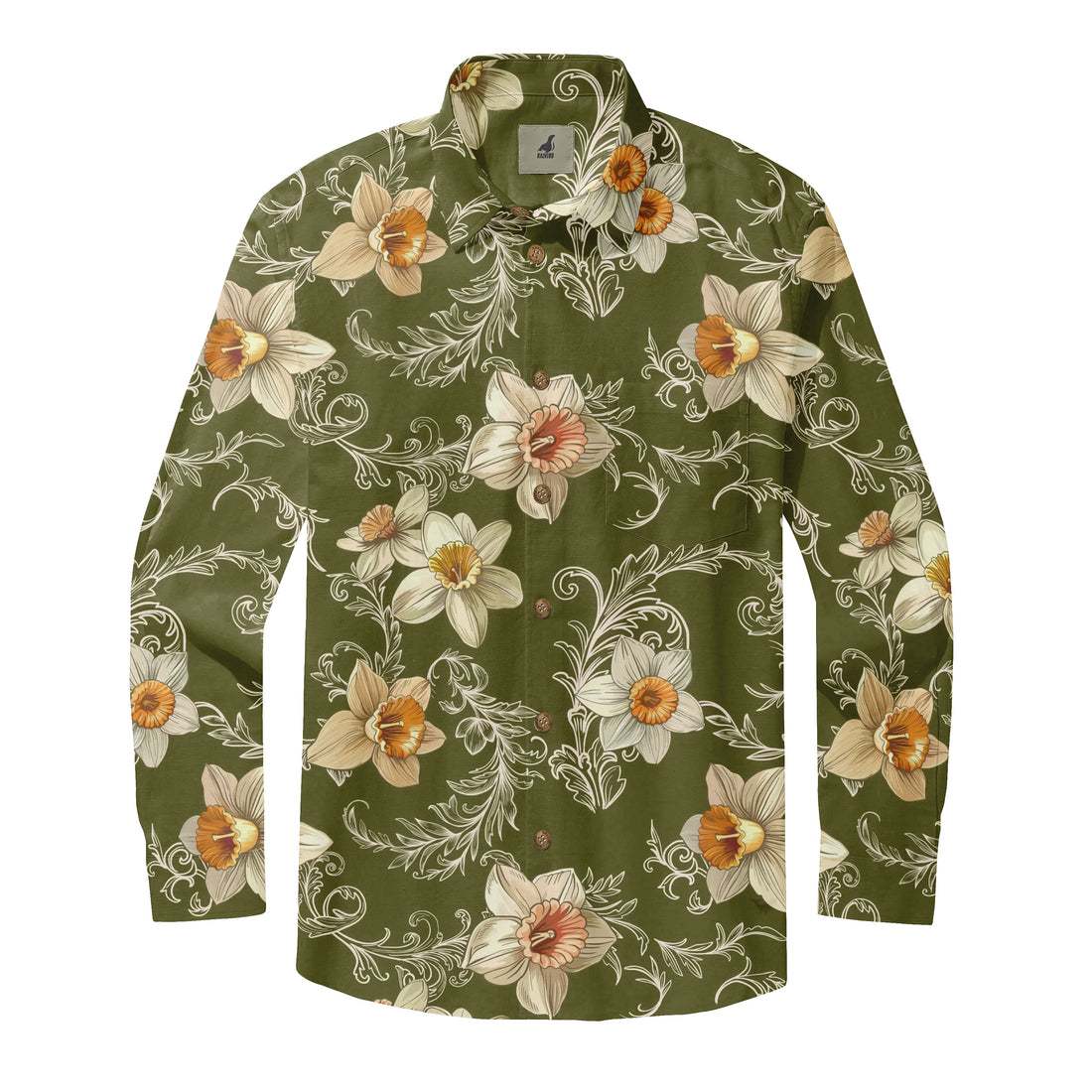 Olive Bloom Reverie Long Sleeve Shirts