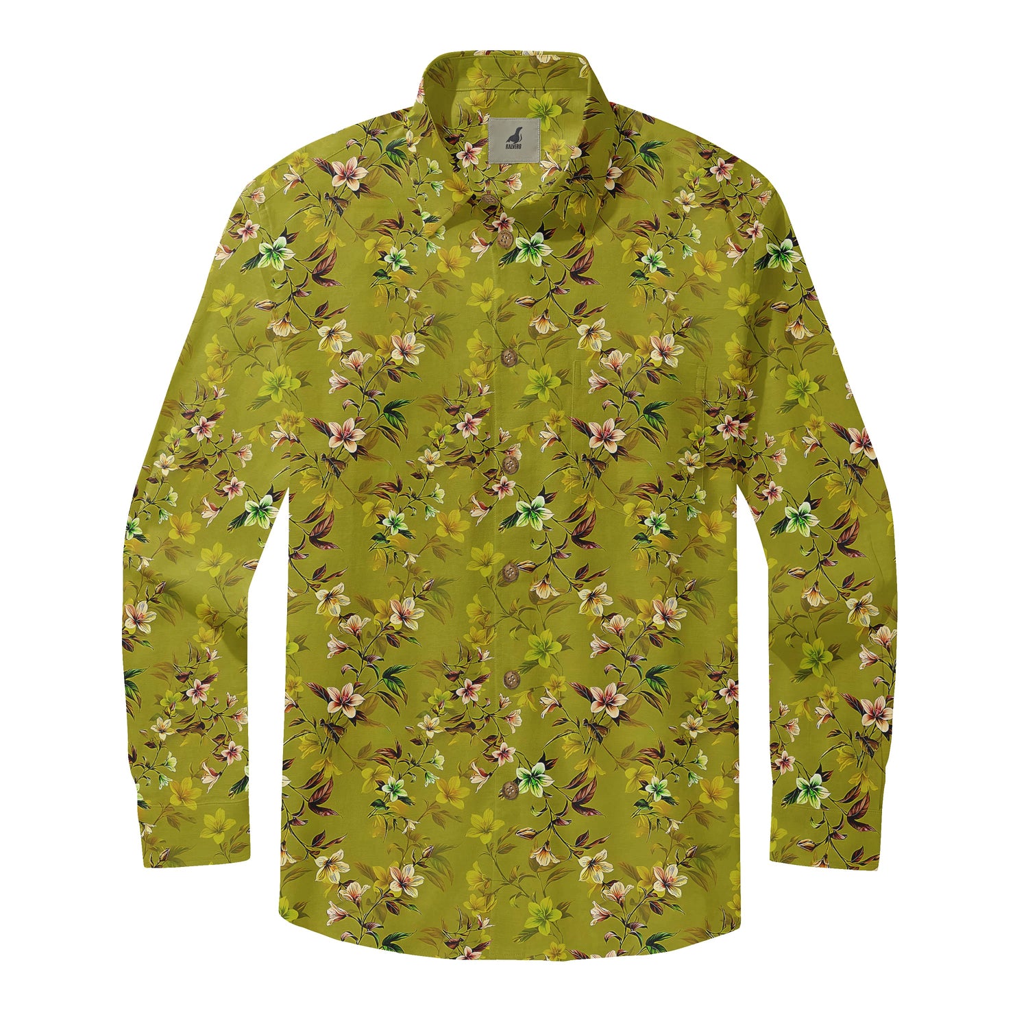 Olive Blossom Retreat Long Sleeve Shirts