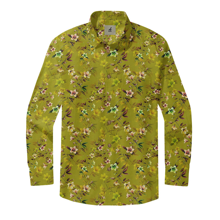Olive Blossom Retreat Long Sleeve Shirts