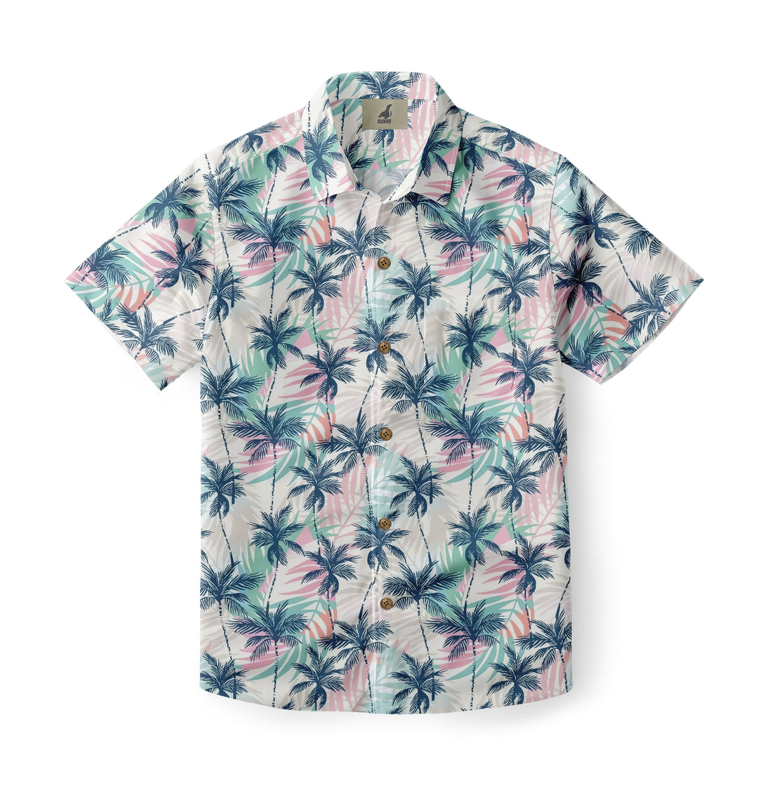 White Tropical Palm Trees Hawaiian Shirt