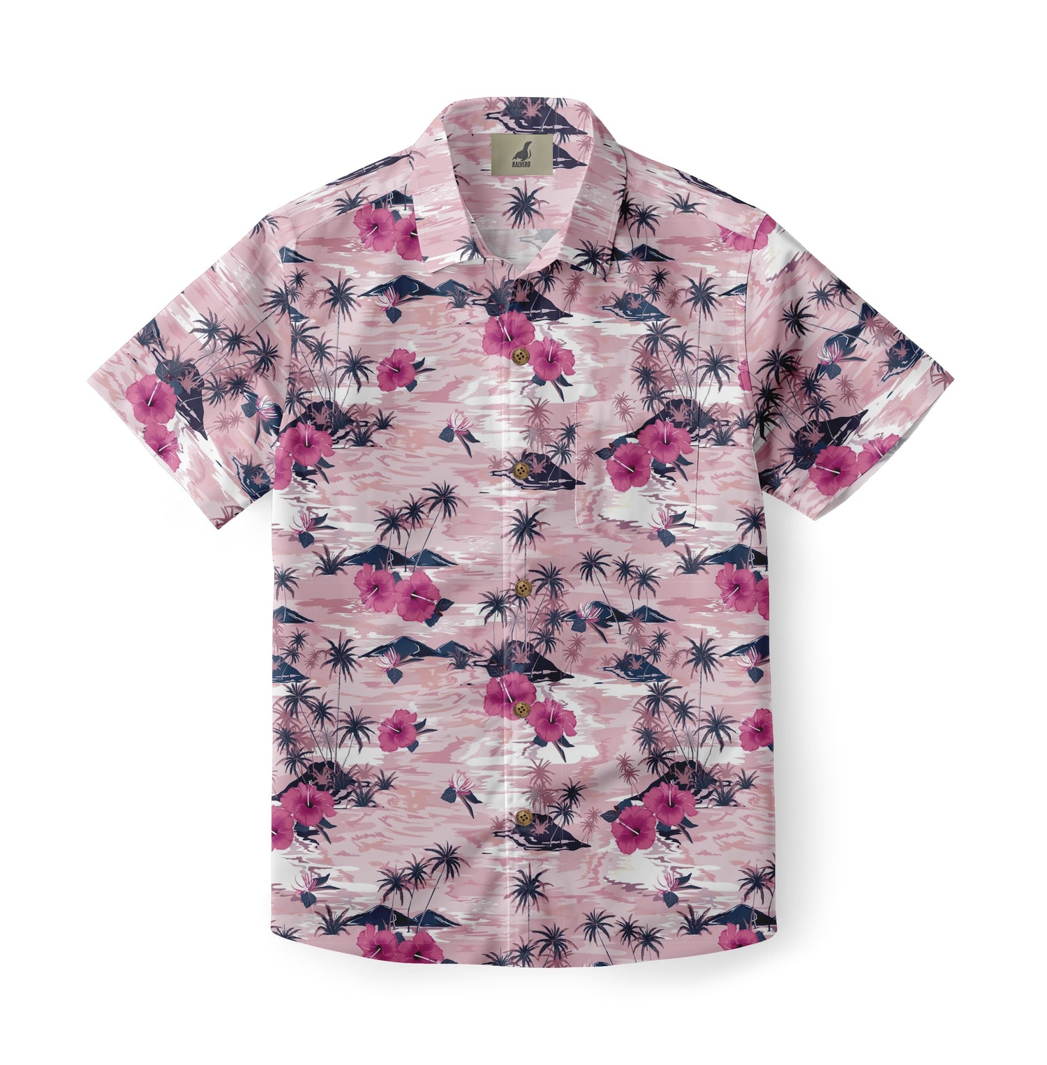 Pink Tropical Floral Hawaiian Shirt