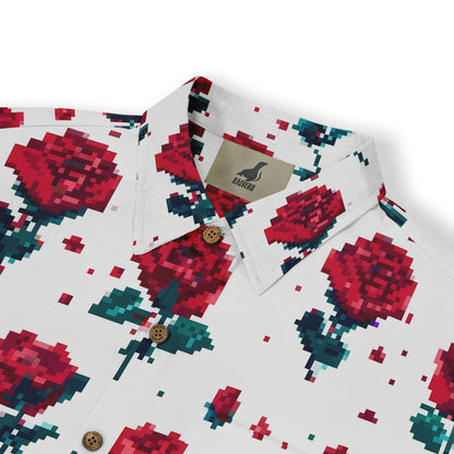 Digital rose pattern shirt