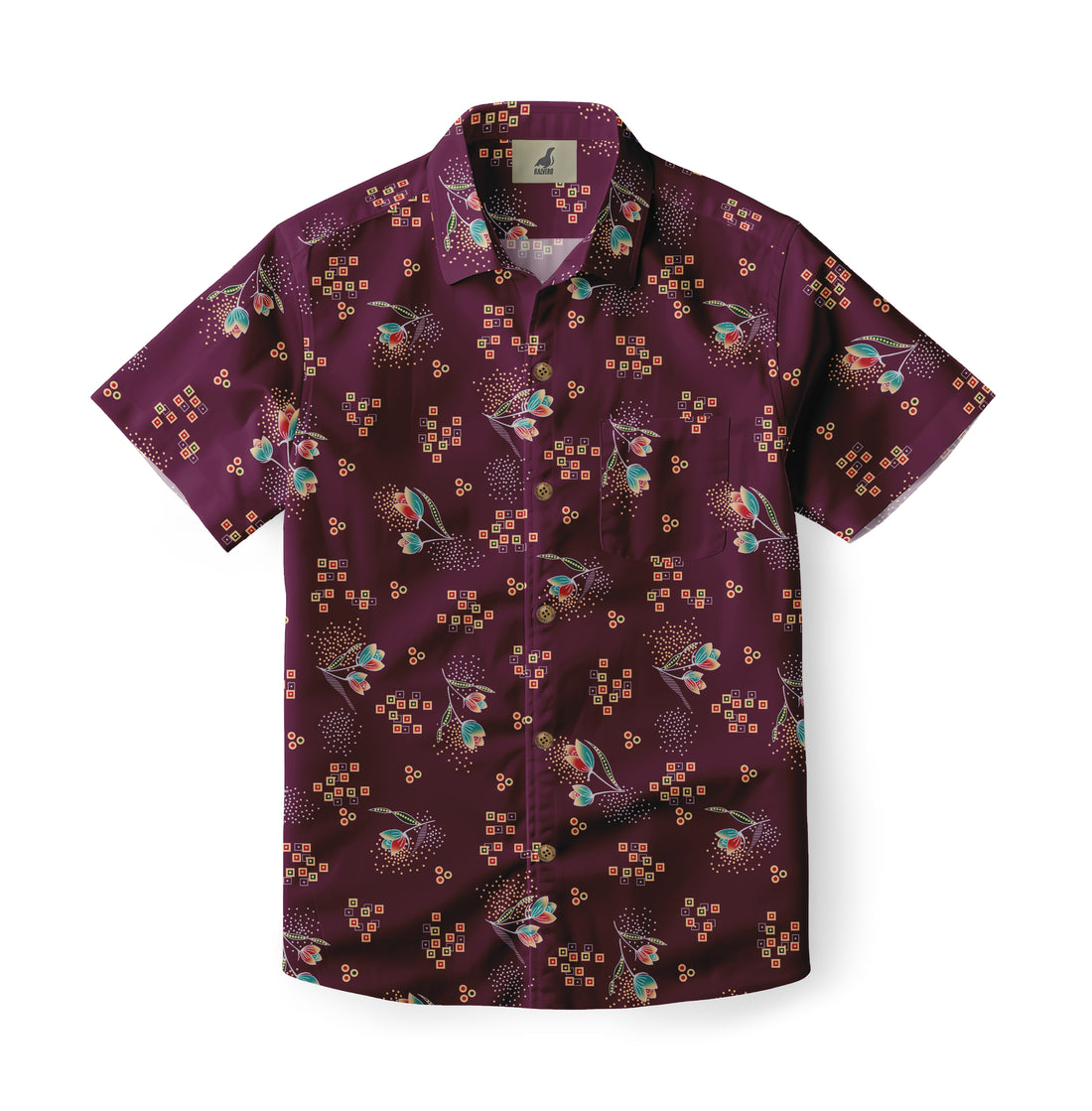 Purple Floral Hawaiian Shirt