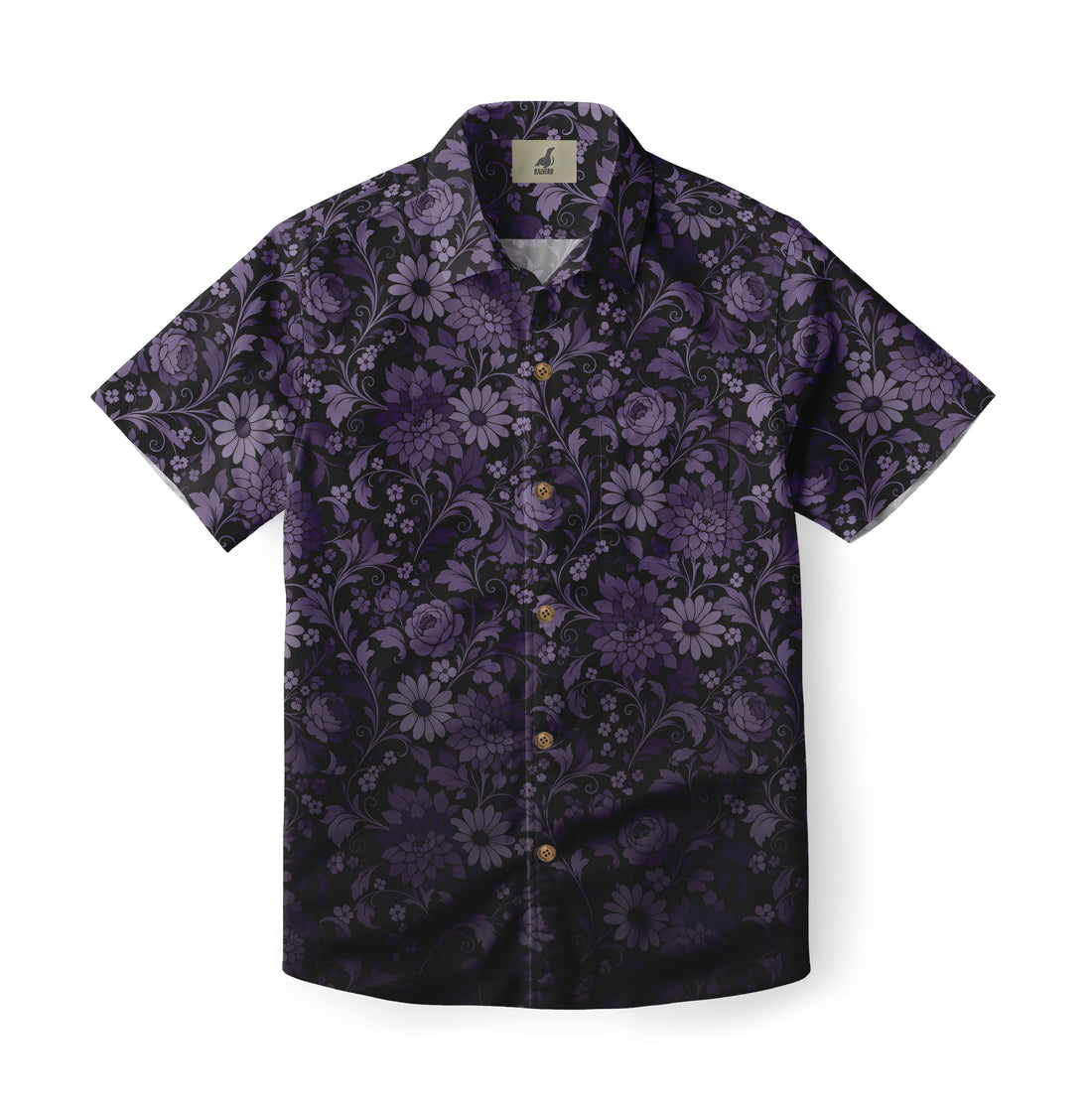 Purple Midnight Florals Hawaiian Shirt
