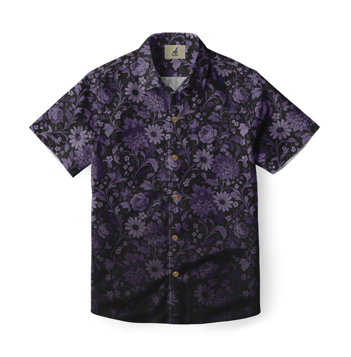 Purple Midnight Florals Hawaiian Shirt