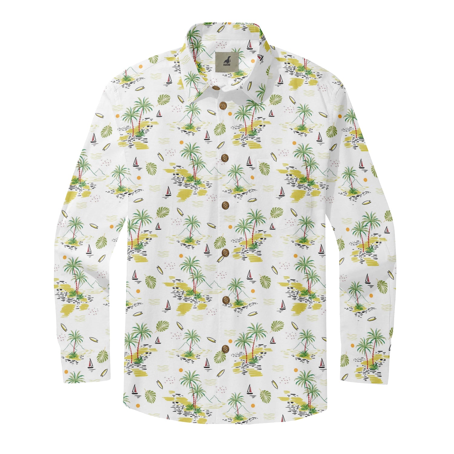 Retro Island Hopper Long Sleeve Shirts