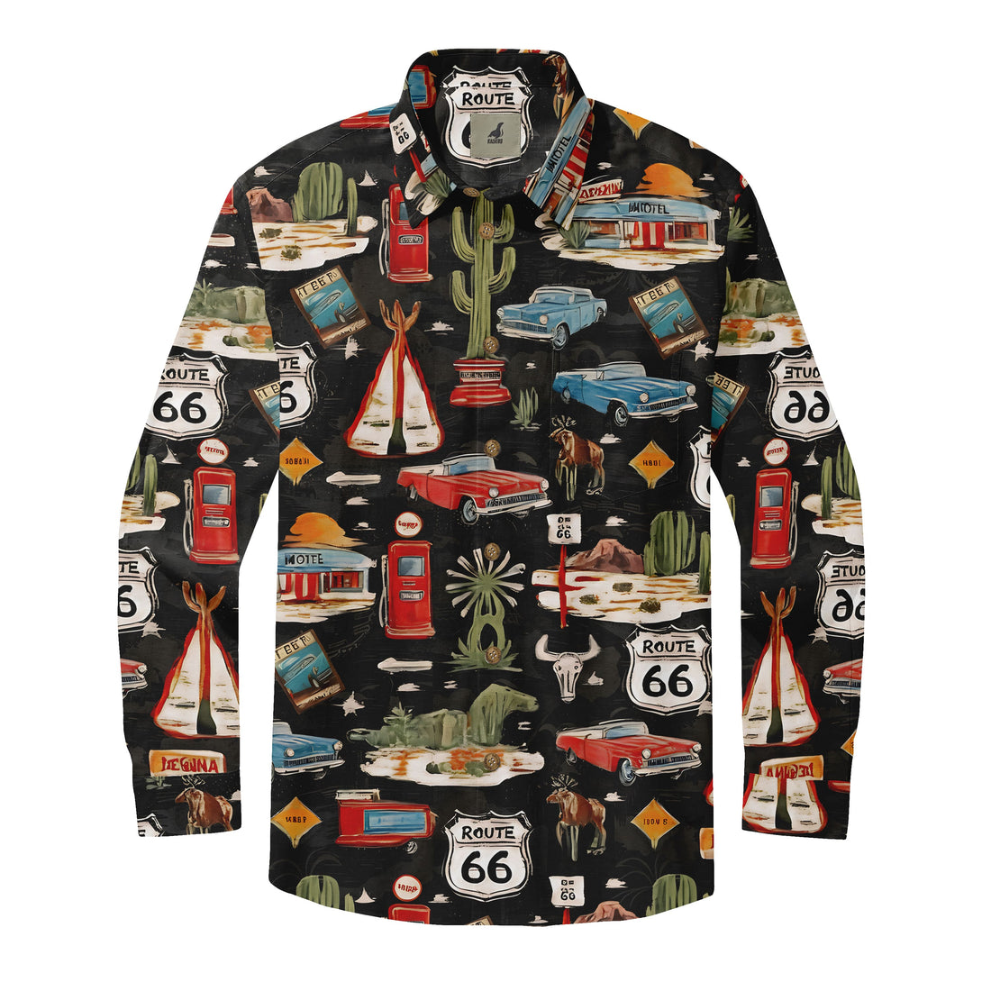 Route 66 Black Desert Highway Long Sleeve Shirt