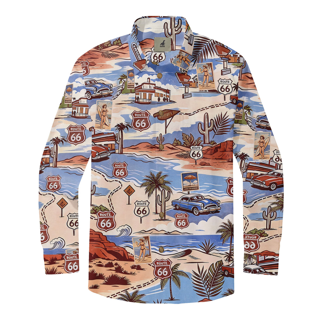 Route 66 Coastal Vacation Long Sleeve Shirt