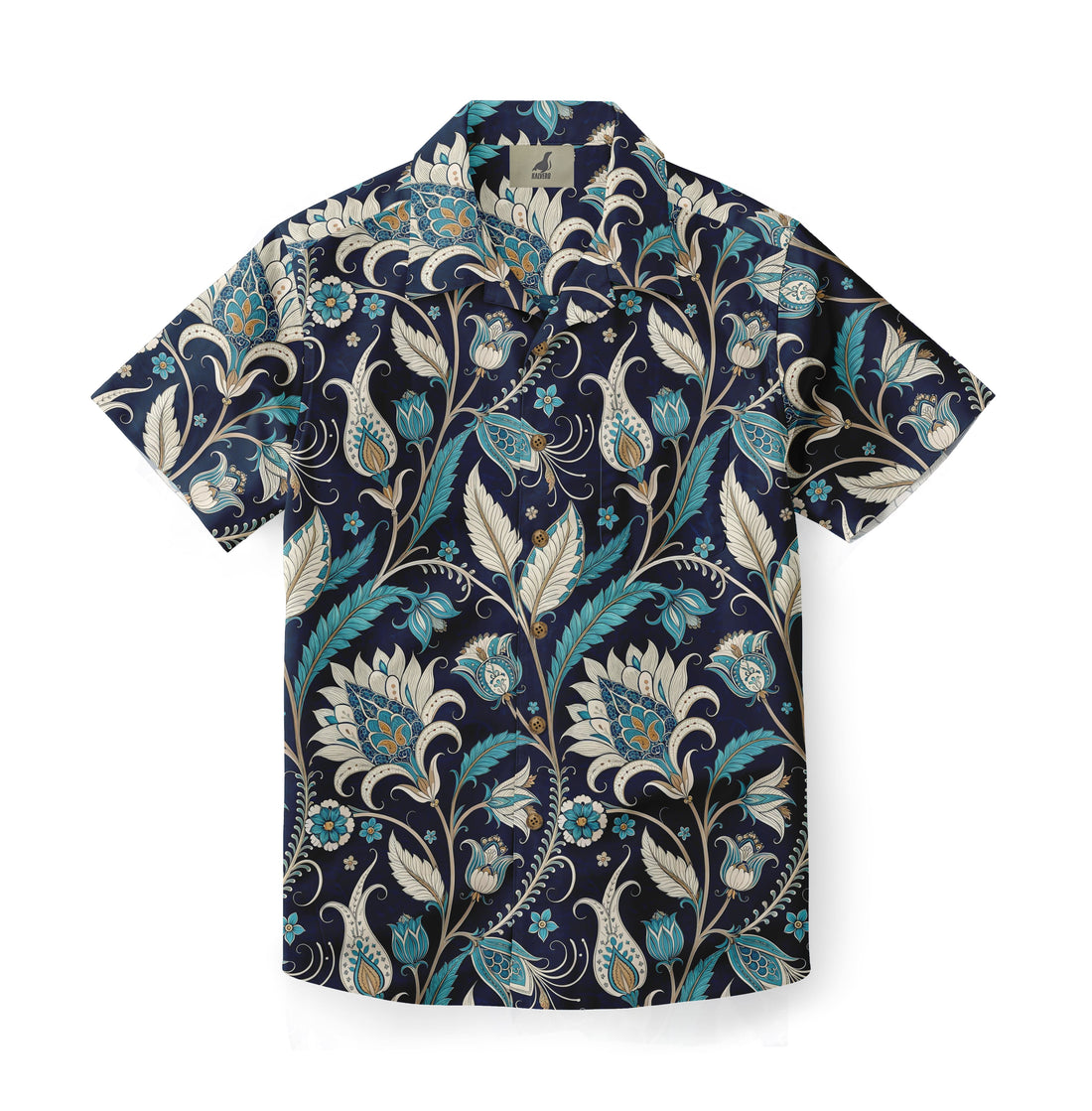Royal Azure Bloom Hawaiian Shirt