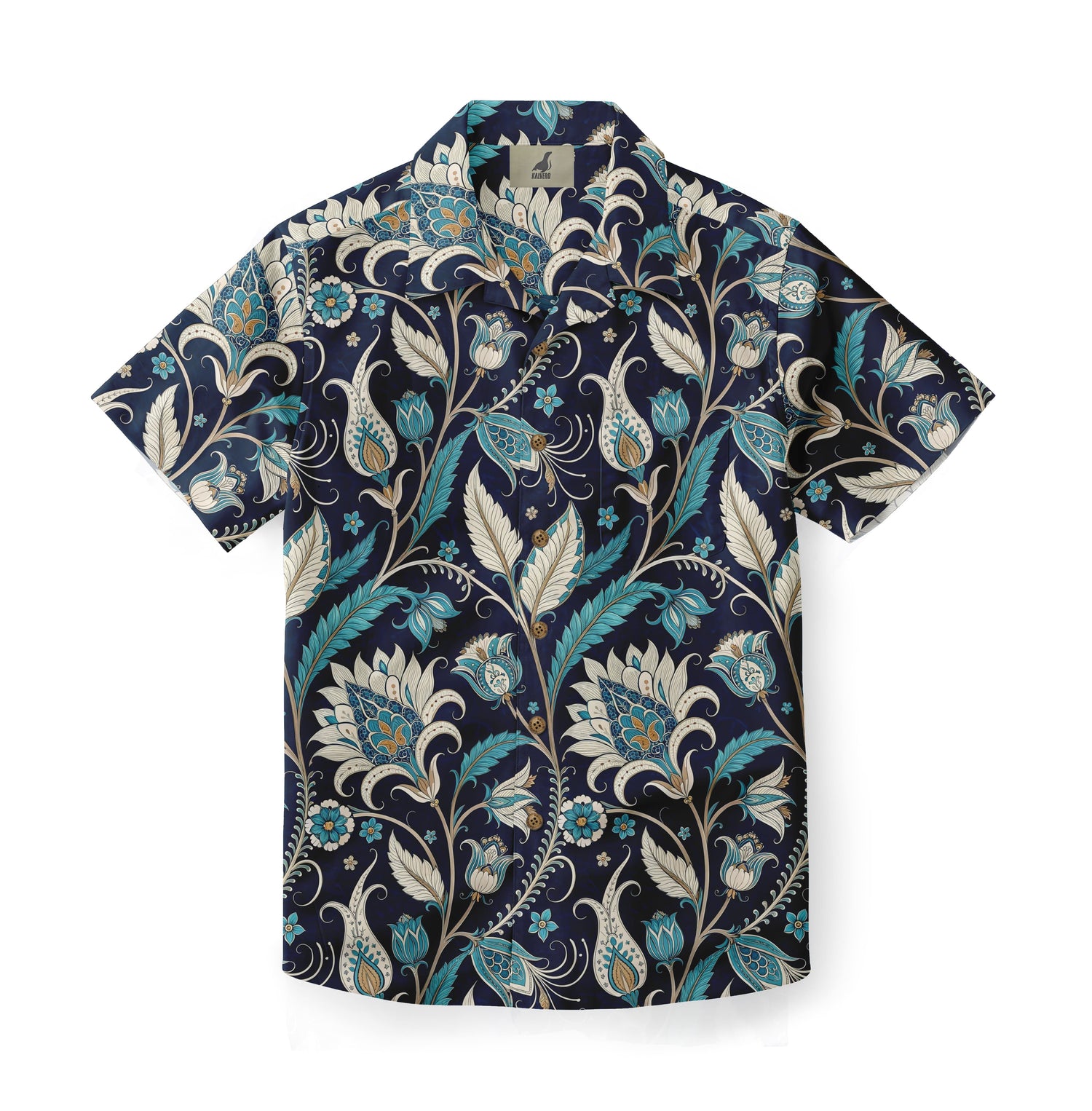 Royal Azure Bloom Hawaiian Shirt
