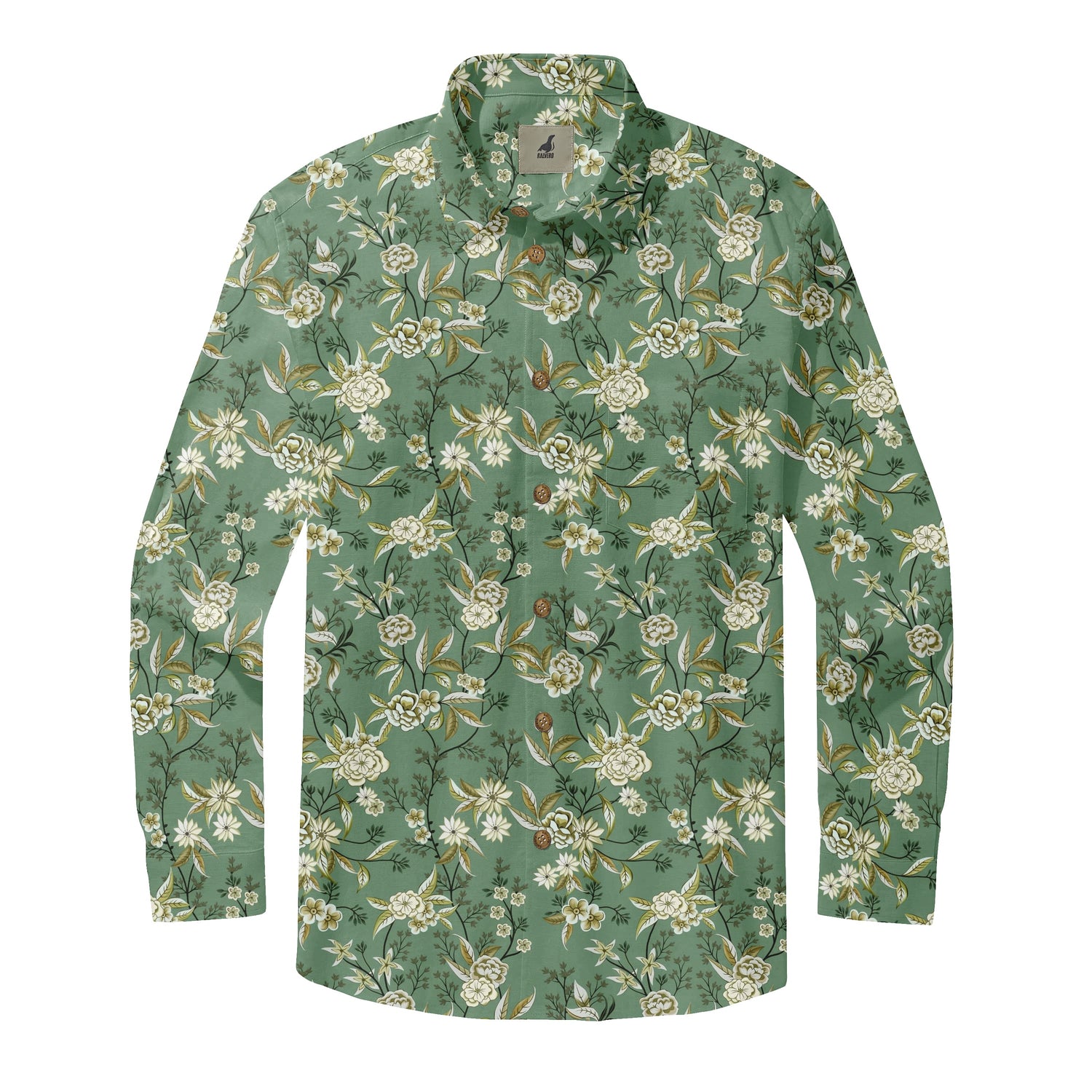 Sage Blossom Resort Long Sleeve Shirts