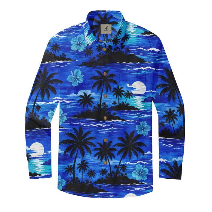 Sapphire Island Nights Long Sleeve Shirts