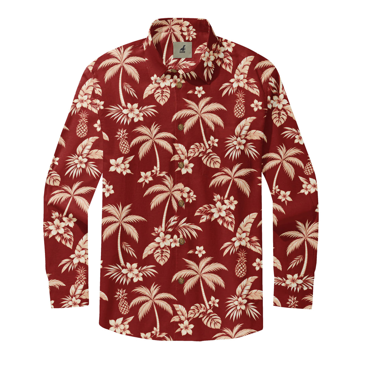Scarlet Island Palms Long Sleeve Shirt
