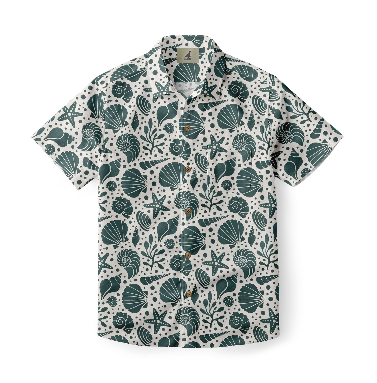 White Tropical Sea Shells Hawaiian Shirt