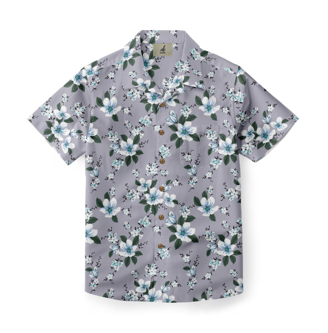 Silver Bloom Hawaiian Shirt