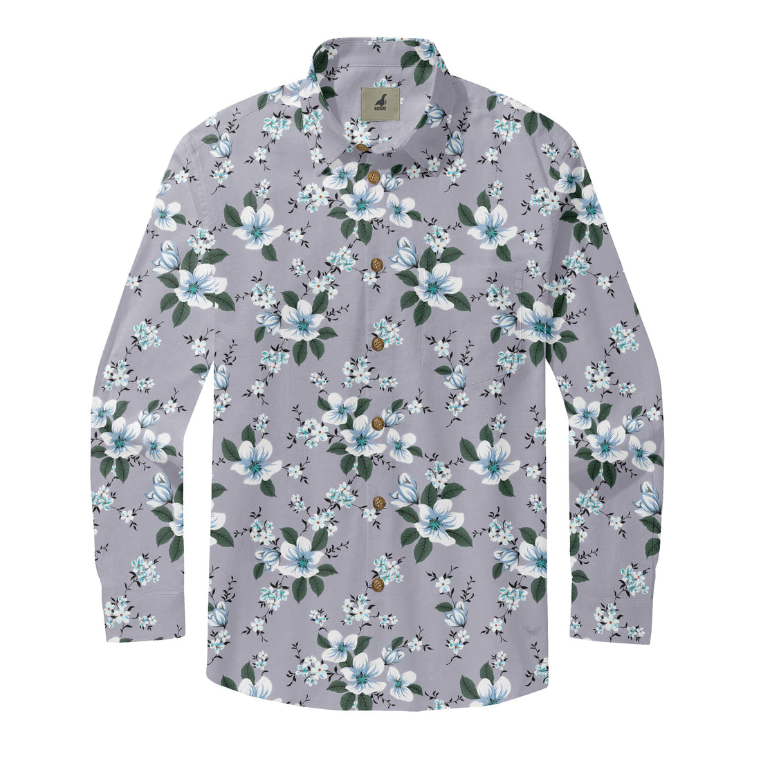 Silver Bloom Long Sleeve Shirts