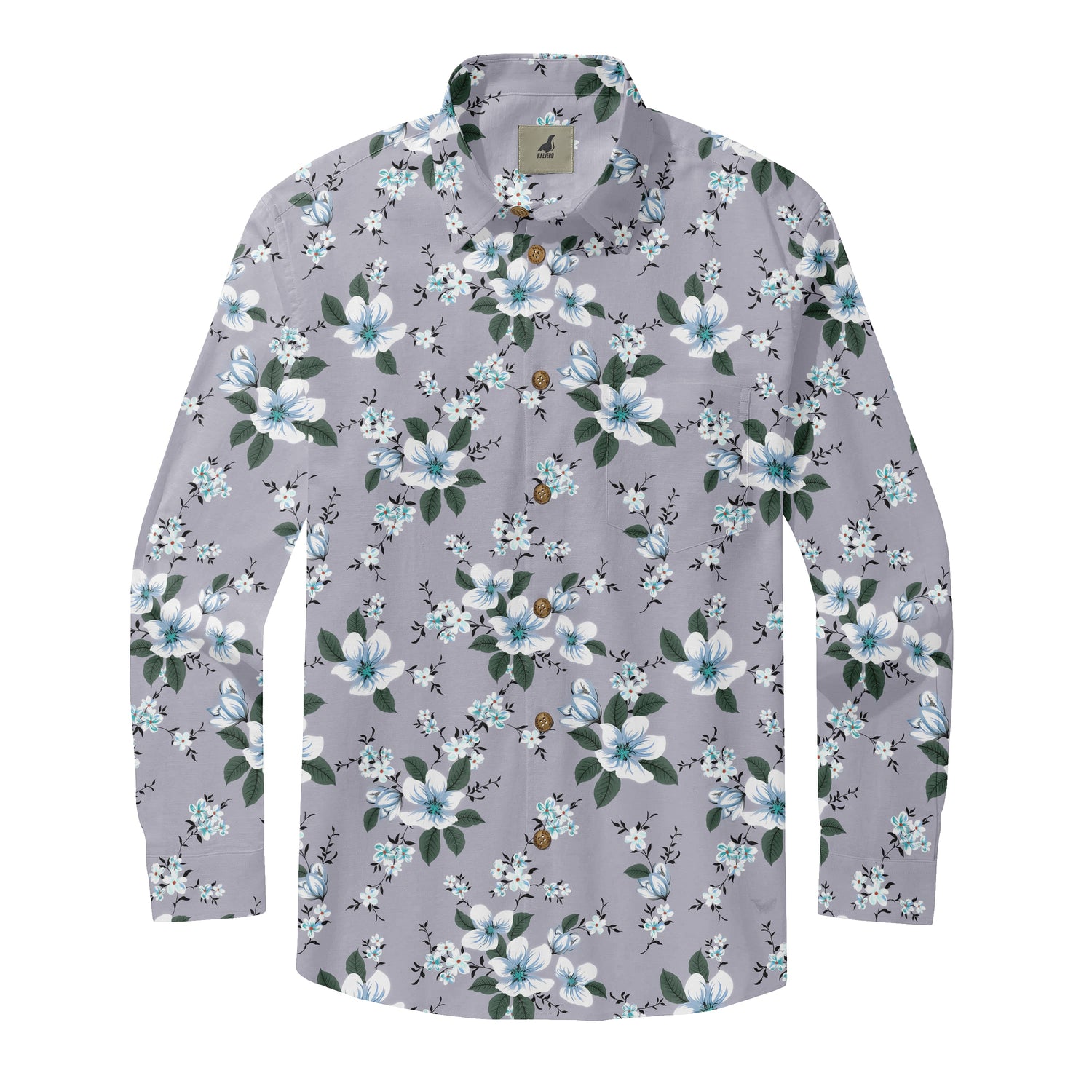 Silver Bloom Long Sleeve Shirts