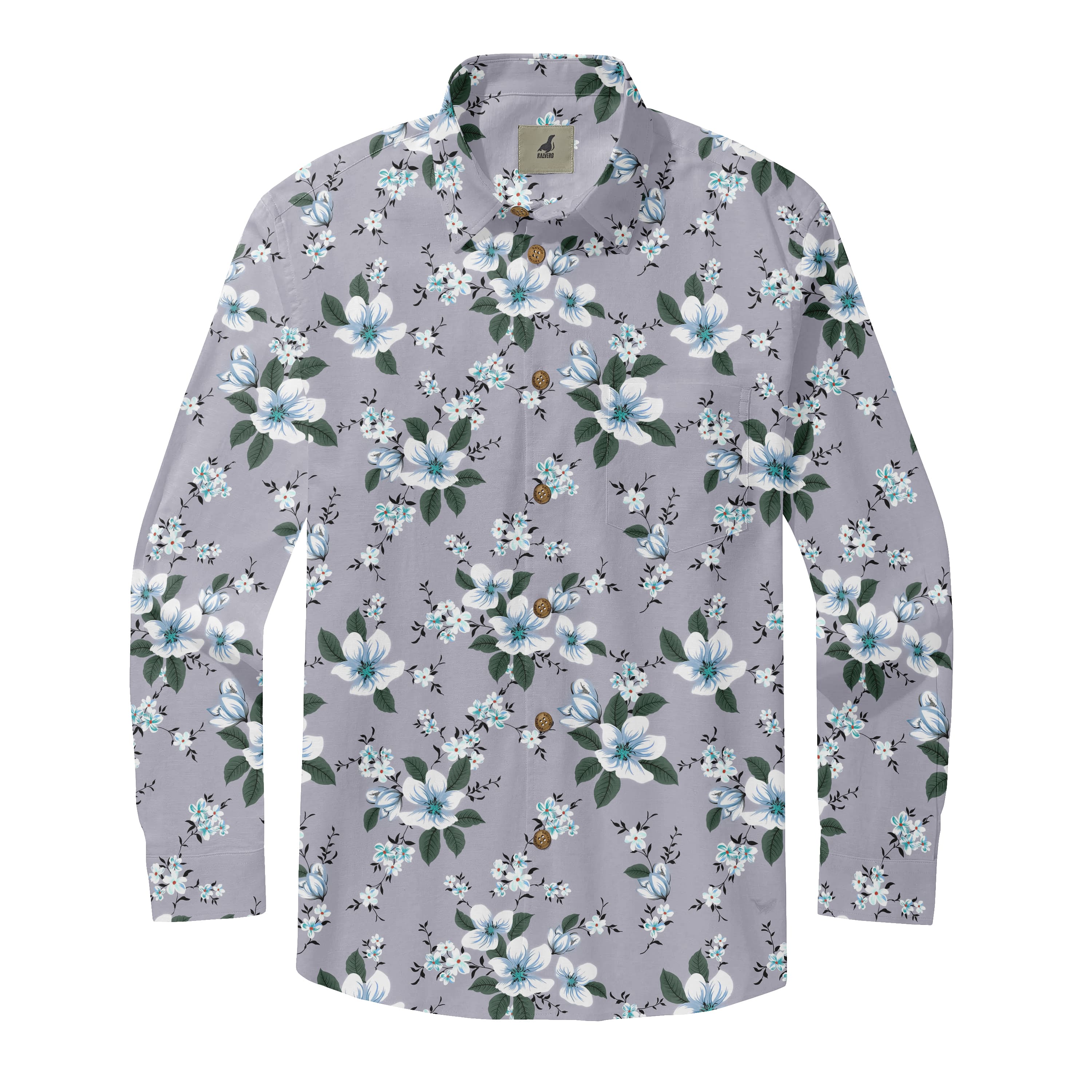 Silver Bloom Long Sleeve Shirts