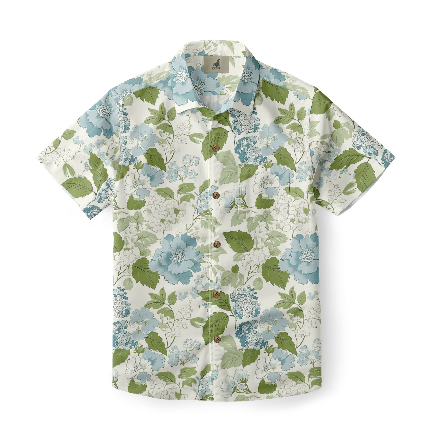 White Tropical Floral Hawaiian Shirt