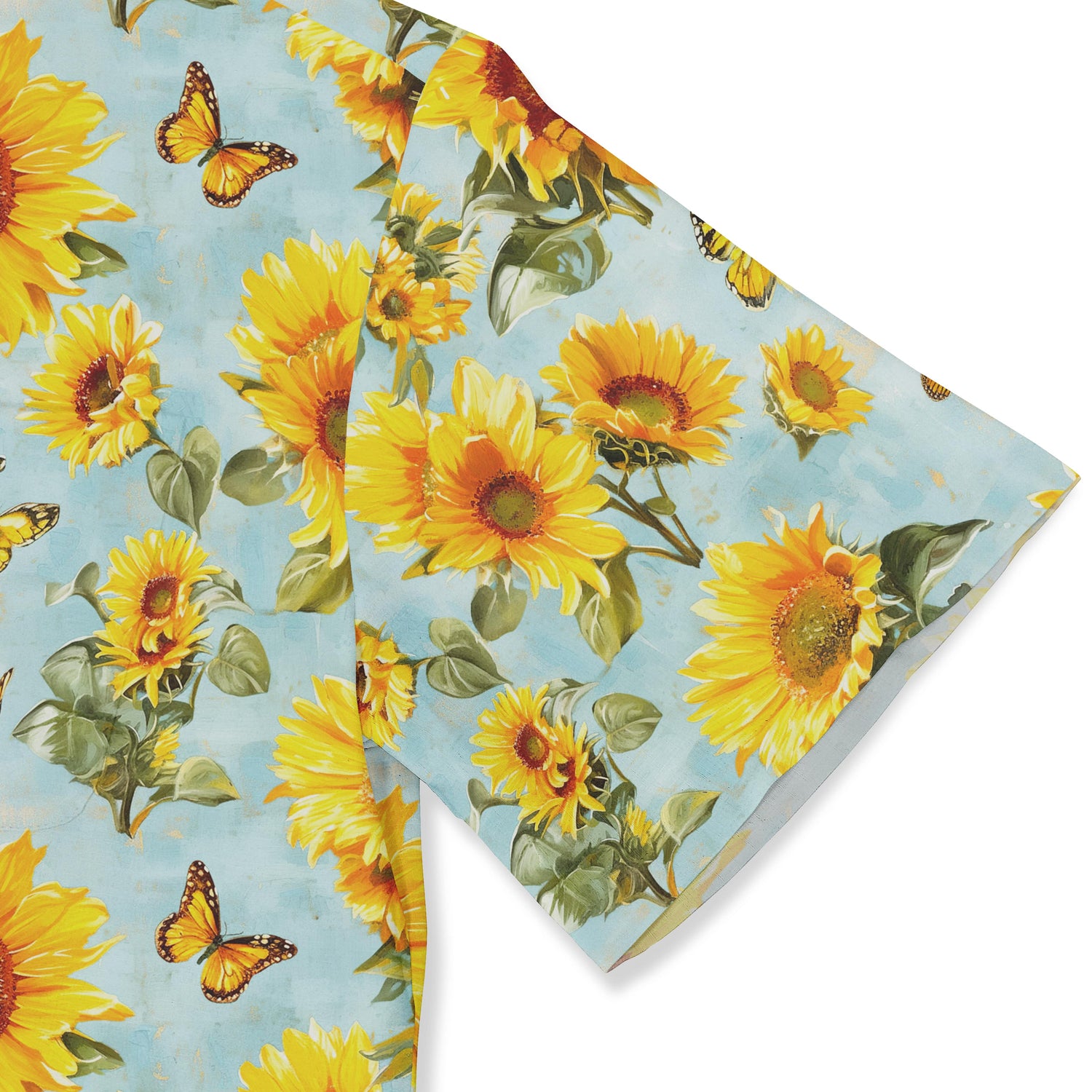 Yellow sunflower pattern with butterflies on a men&