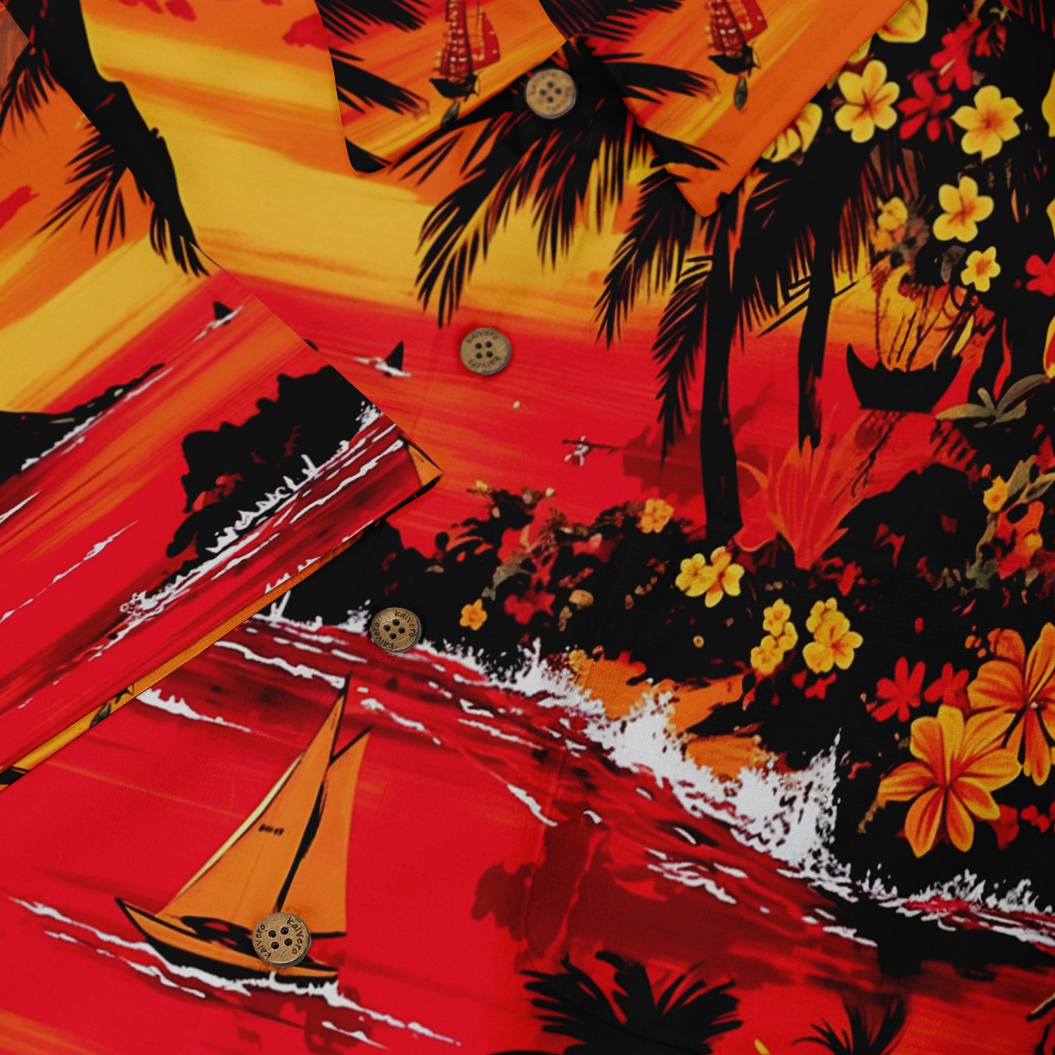 Bold Hawaiian shirt capturing the essence of a tropical paradise.