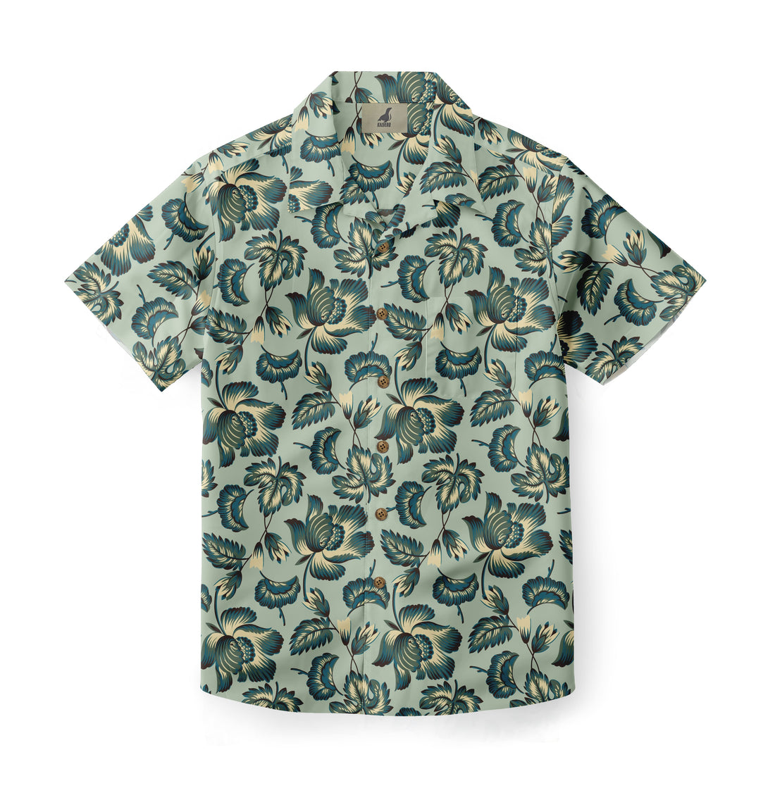 Teal Mirage Bloom Hawaiian Shirt