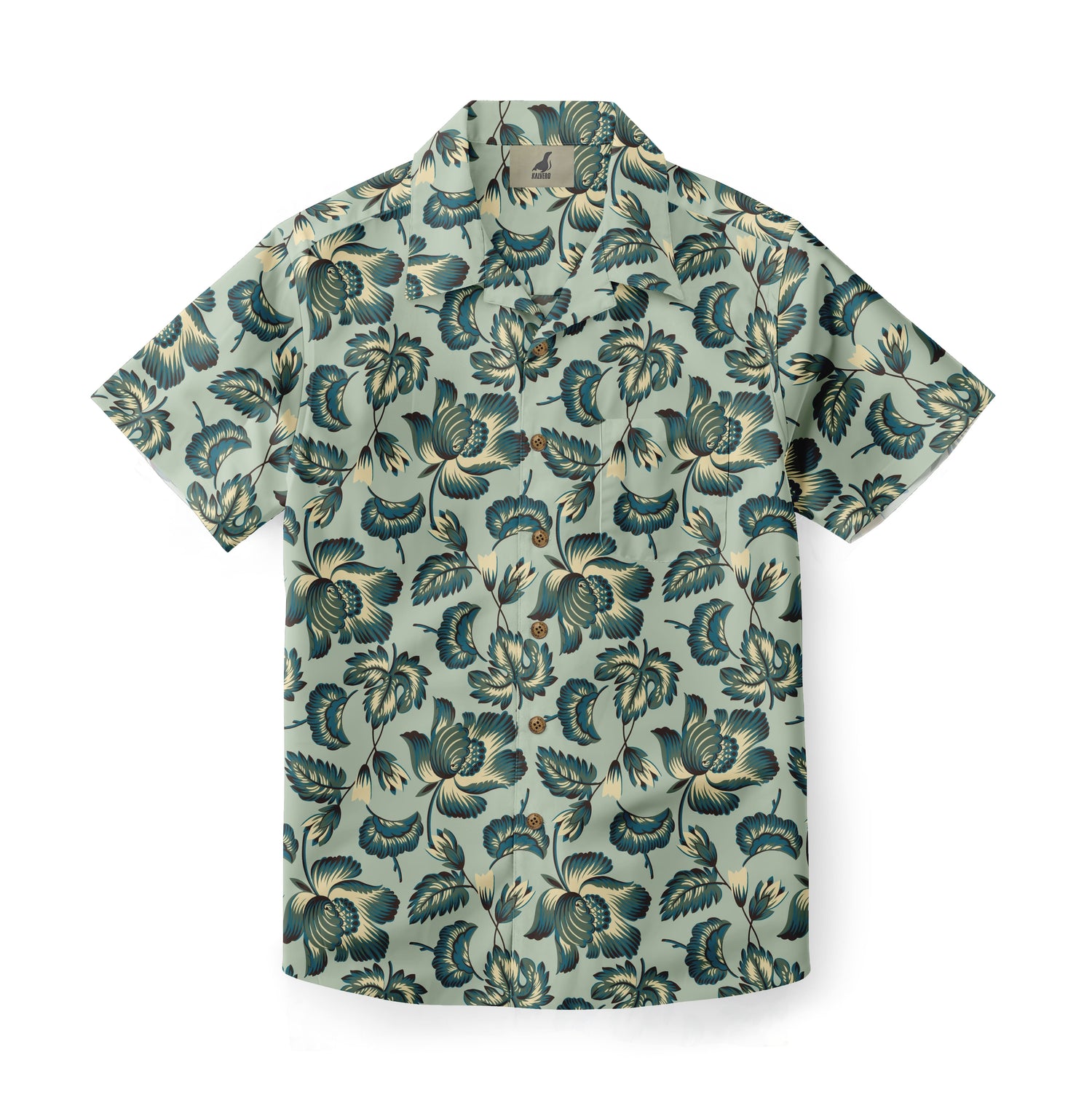 Teal Mirage Bloom Hawaiian Shirt