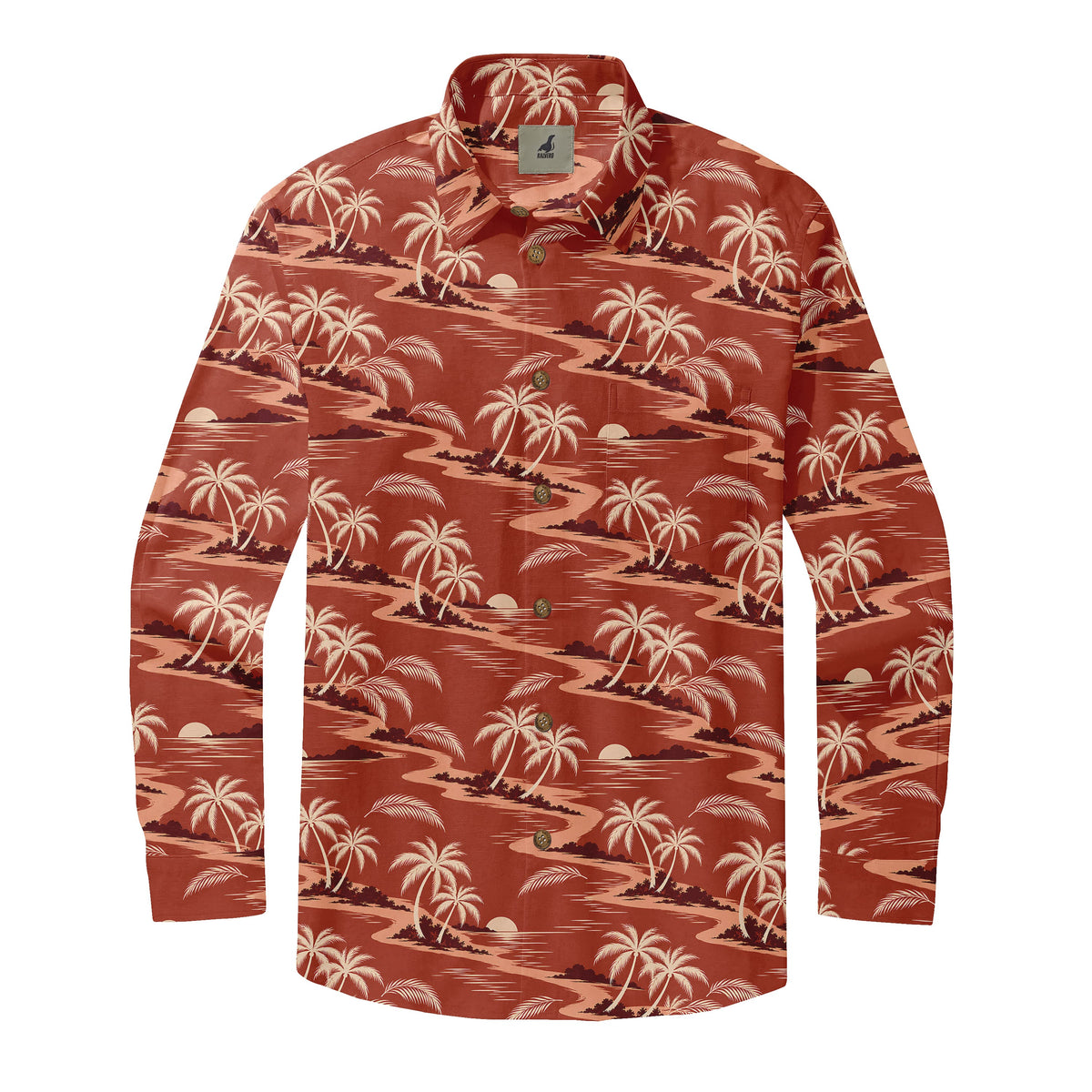Terracotta Sunset Cove Long Sleeve Shirt