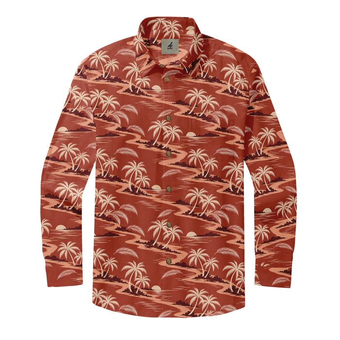 Terracotta Sunset Cove Long Sleeve Shirt