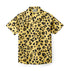 Yellow leopard print short-sleeve shirt with chest pocket.