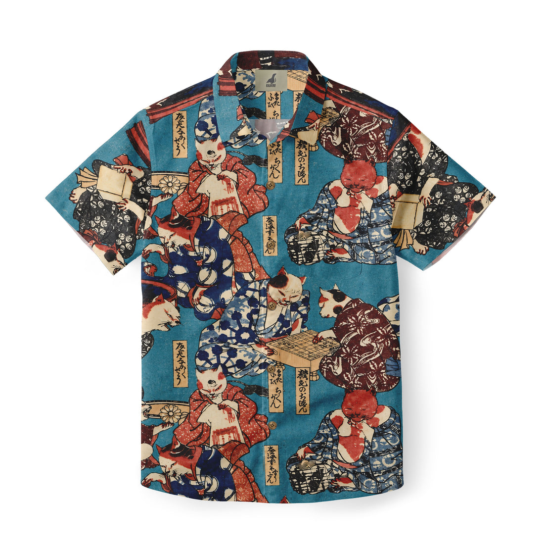 Ukiyo-e Cat Festival Hawaiian Shirt