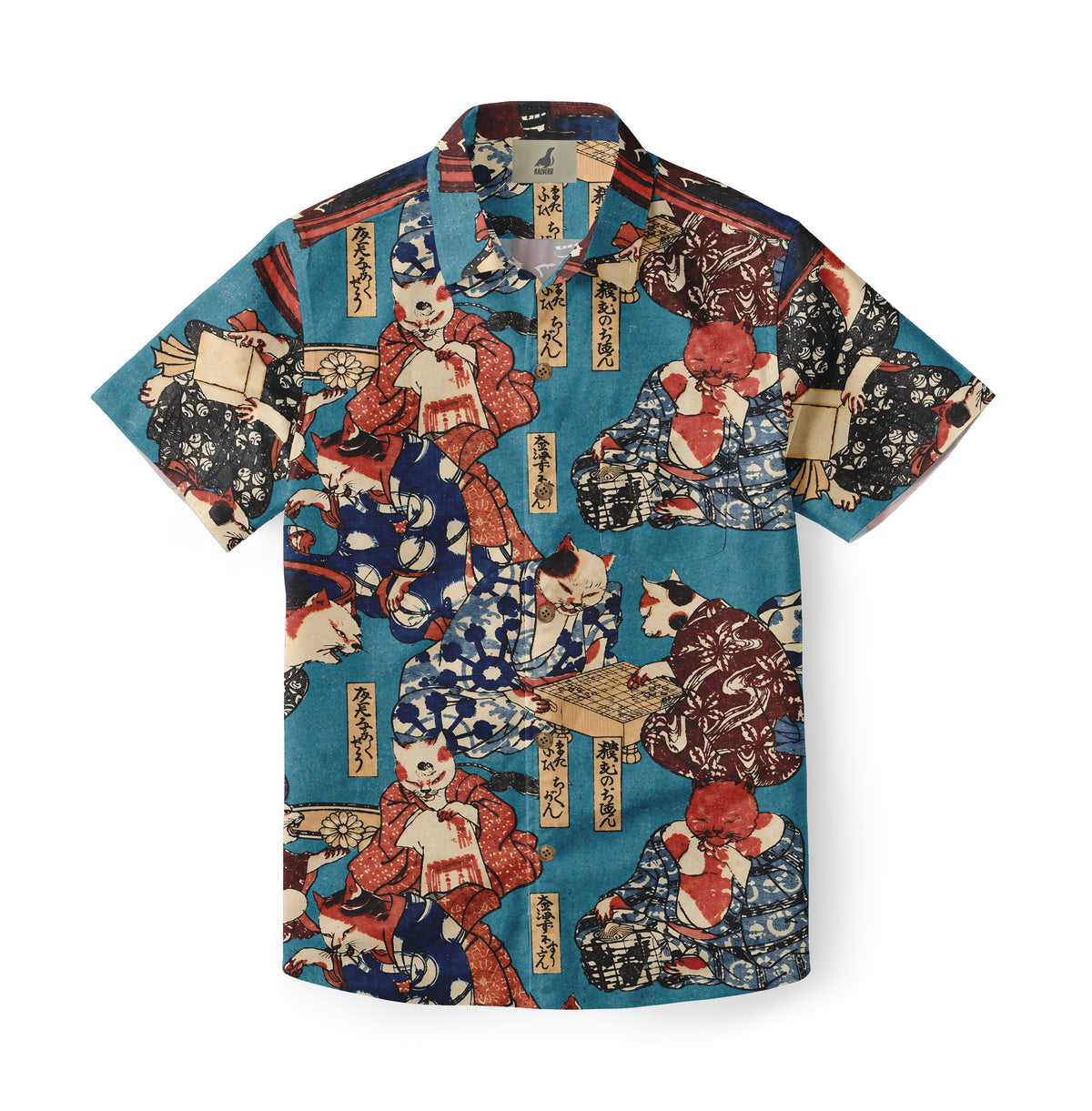 Ukiyo-e Cat Festival Hawaiian Shirt