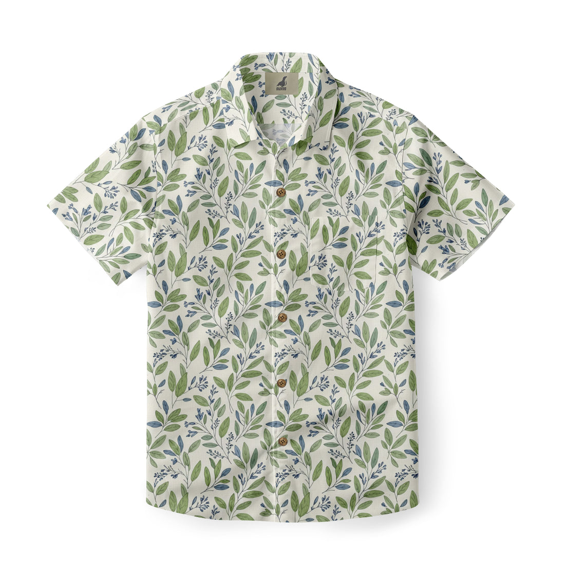 White Leafy Branches Hawaiian Shirt