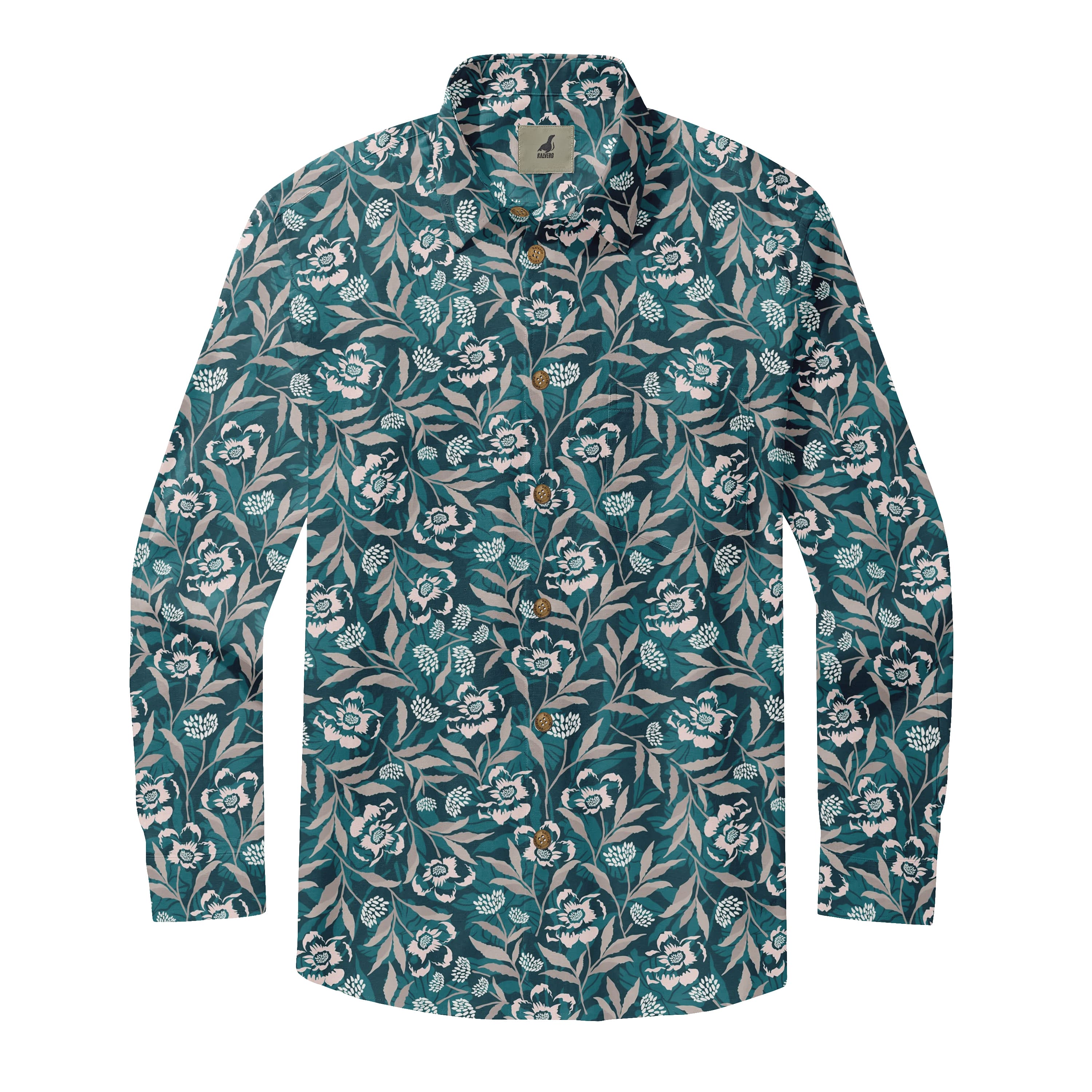 Verdant Wildflowers Bloom Long Sleeve Shirts