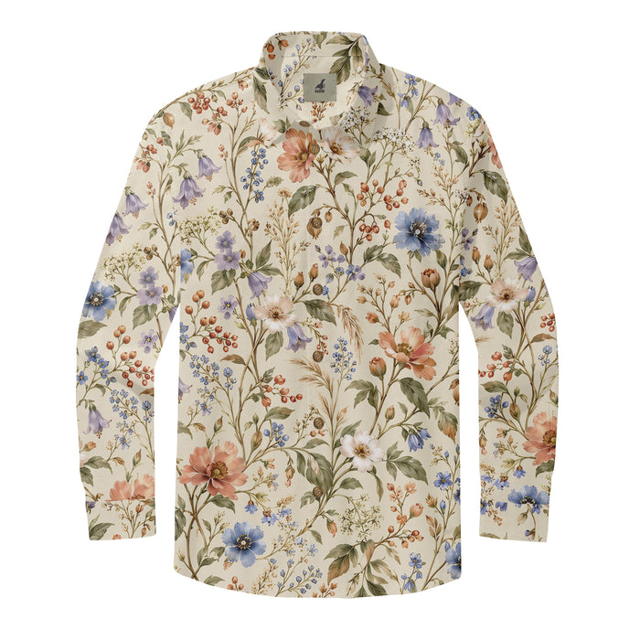 Vintage Blossom Branches Long Sleeve Shirt