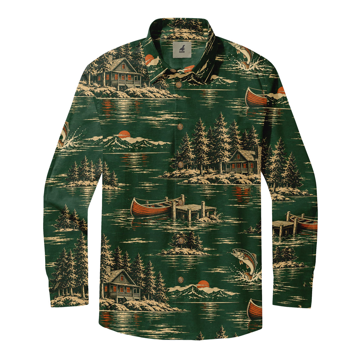 Vintage Lake Cabin Long Sleeve Shirt
