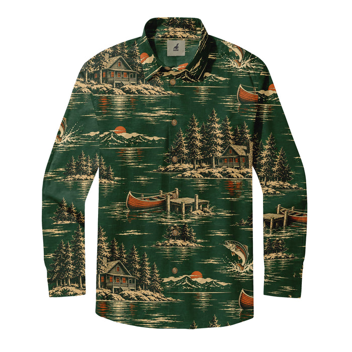 Vintage Lake Cabin Long Sleeve Shirt