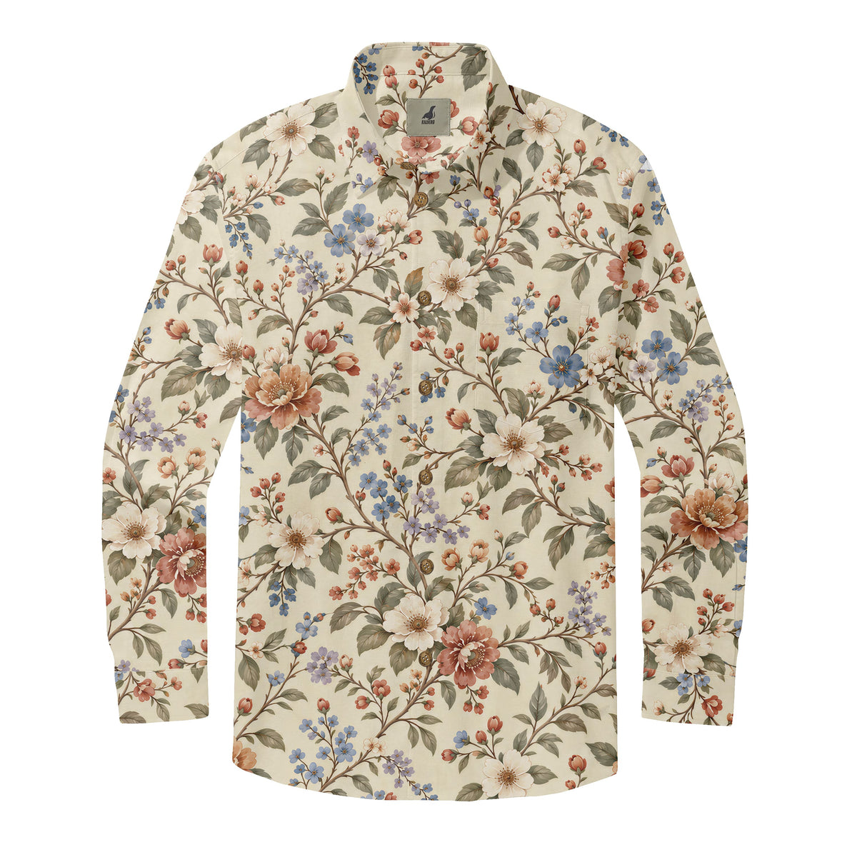 Vintage Wildflower Garden Long Sleeve Shirt