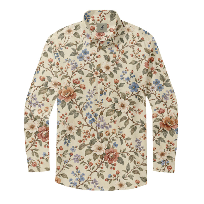 Vintage Wildflower Garden Long Sleeve Shirt